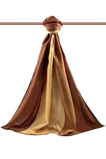 Vissona Γυναικείο σάλι Tan Luxury Medina Silk