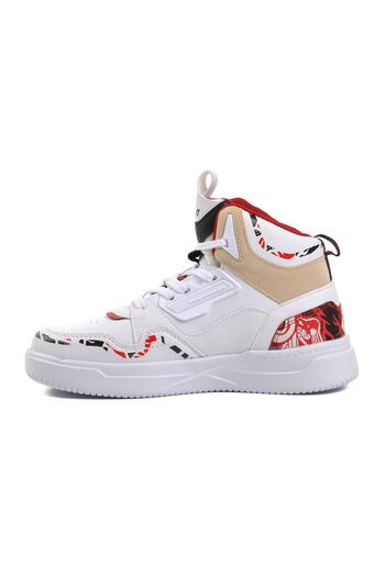 No Fear Nfr-1777 Біло-червоні унісекс кросівки Hi Sneaker