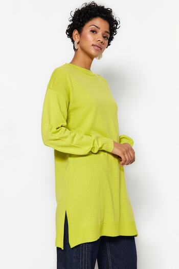 Trendyol Modest Oil Green Knitwear Sweater TCTAW22AK0010