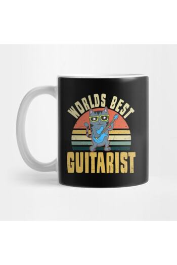 TatFast Guitar Cat with Slide - Play Fur Real Gift Mug, Gift and Presentation Holder