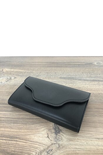 AGOÇANTA Black Women's Large Wallet with Cover