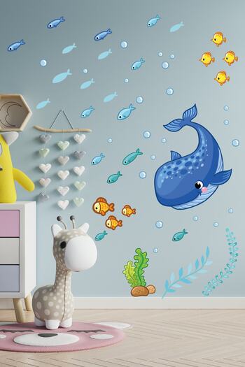 Tilki Dünyası Sea Creatures Kids Room Wall Sticker