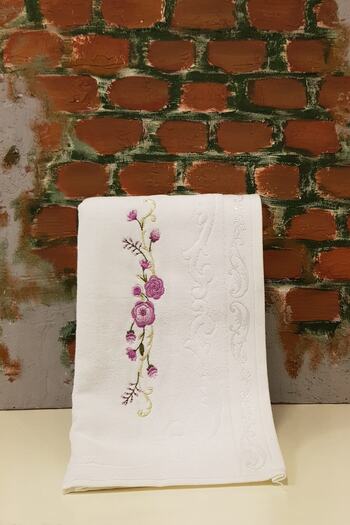 Özdilek Dila V3 Embroidered Towel Set of 4 - White