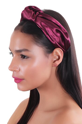 hahai accessories Hahai Women's Wide Band Flowing Satin Crown