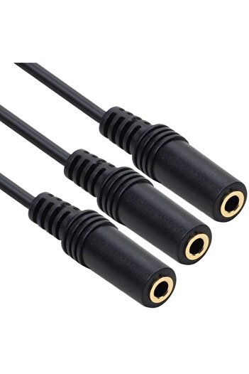Alfais 4300 Kulaklık Mikrofon Çoklayıcı 3 Port 3.5mm Splitter Çevirici Dönüştürücü Adaptör