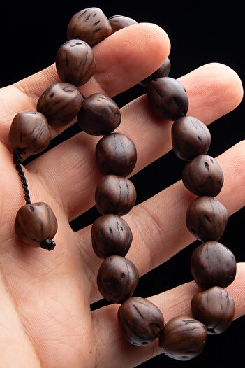 OTTOTESBİH Efe Boy Brown Natural Andız Kernel Prayer Beads - Men's Gift Box