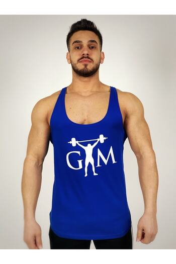 BLACK Men's Blue Gym Fitness Athlete