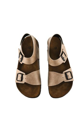 JustBow Unisex Μπεζ σανδάλια