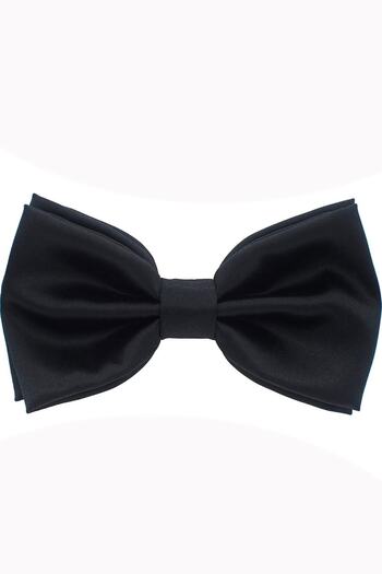 Gutiero Bow Tie Black Satin