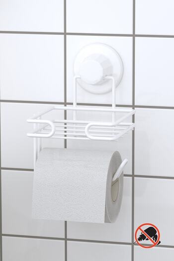 Teknotel Dm275 Model White Toilet Paper Holder - Vacuum and Spare