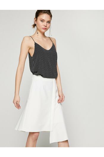 Koton Women's White Normal Waist Skirt