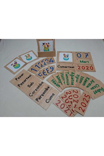 Montessori Gemisi Ahşap Takvim