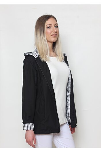 Cottoncool Women's Black Waterproof Raincoat Windbreaker