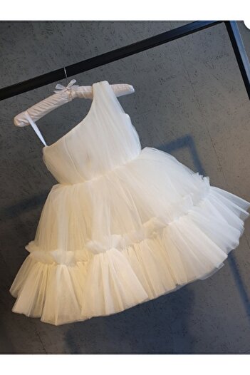 Seniste One Shoulder Ruffle Girl's Dress