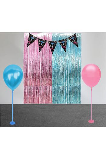 Happyland Gender Party Girl or Boy Colorful Sets with Stand Gender Learning Party