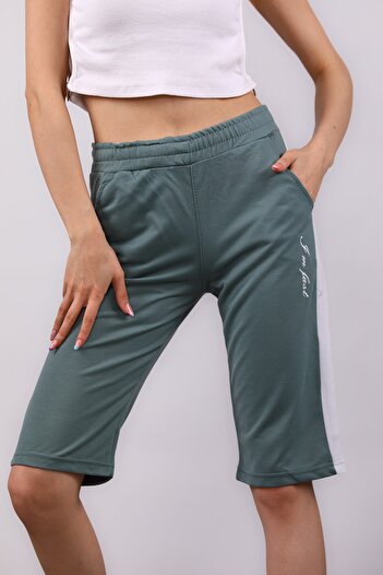 GÜLSELİ Koyumint Women's Side Striped Capri
