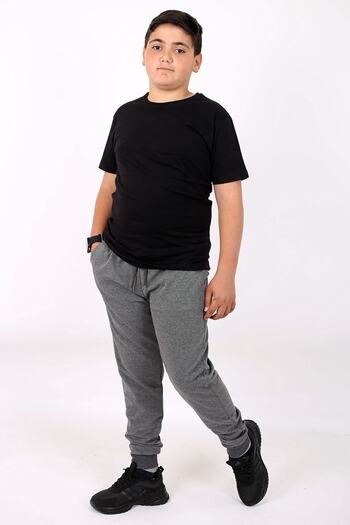 Çiggo Kids Plain Basic Cotton T-shirt And Jogger Seasonal Flat Tracksuit Bottom-top Set with Pockets