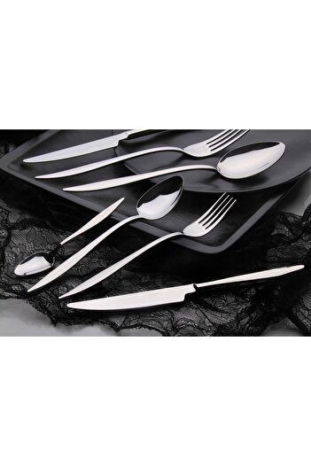 Demir Çeyiz Dmr Life Ruby Plain 6 Pieces of Dessert Spoons
