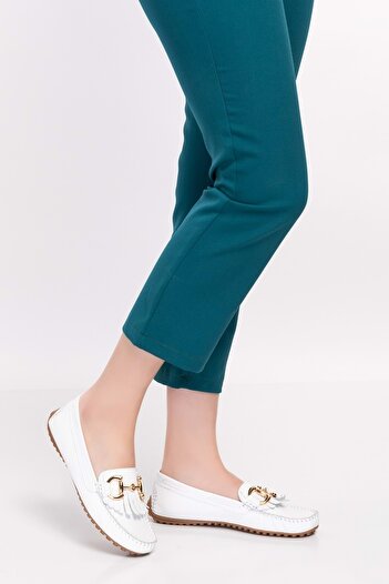 Gondol Γνήσιο δέρμα Suede Flexible Light Comfortable Loafer Sw.755 - Λευκό - 42