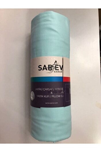 Sarev Single Mint Green Fitted Elastic Sheet 100x200 Cm with Pillowcase