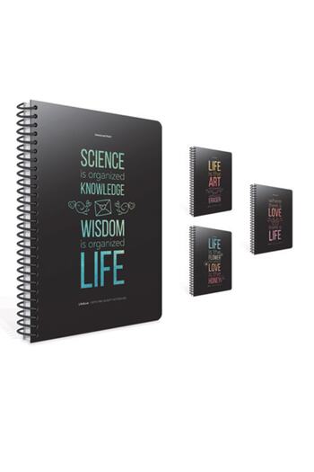 Gıpta Life Book 19x26 100 Sheets Lined Spiral Cardboard Cover Notebook (1 Piece)