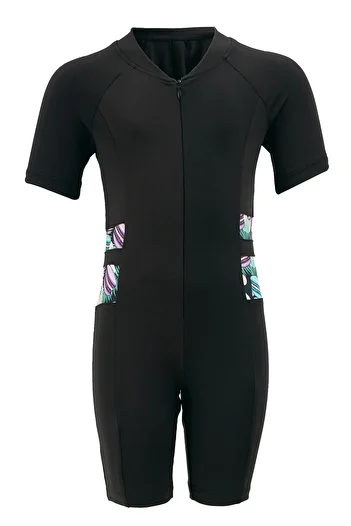 MARESİVA Side Patterned Jumpsuit Swimsuit