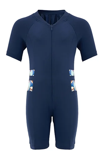 MARESİVA Side Patterned Jumpsuit Swimsuit