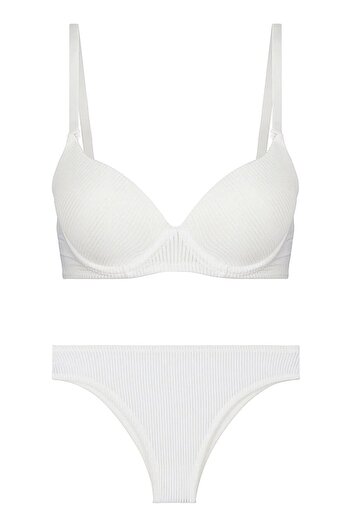 Donna Liberta Women's Dameon Aria Wicking Patterned Supported Bra Set 625 Twisted Pattern Supportive Bra Set