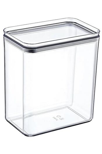 Open Home Concept Decorative Rectangular 2.6 Lt Detergent Storage Box with Vacuum Lid