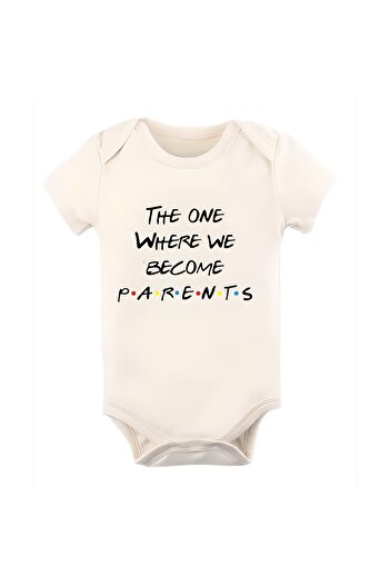 GREY Baby Body / Baby Bodysuit / Half Sleeve Baby Bodysuit / Printed Baby Bodysuit / Friends Body
