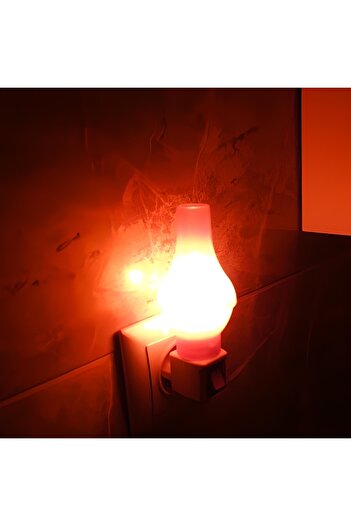 TLG Store Tlg Gece Lambası Anahtarlı Prize Takılan Fişli Gece Lambası Kırmızı