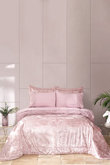 Karaca Home Victoria Dried Rose 7-Piece Double Private Duet Set