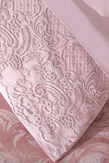 Karaca Home Victoria Dried Rose 7-Piece Double Private Duet Set