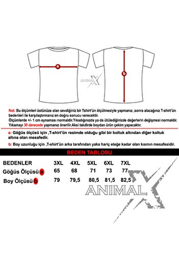 Xanimal White Large Size Cotton Men's T-shirt