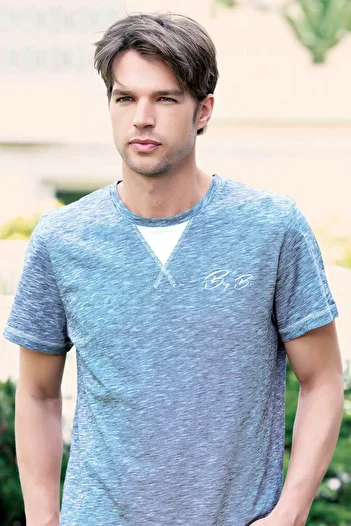 Şahinler Men's Light Blue T-Shirt MEP22603