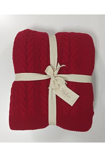 Betires Home Ca15002 Knitted Blanket Red Double Red