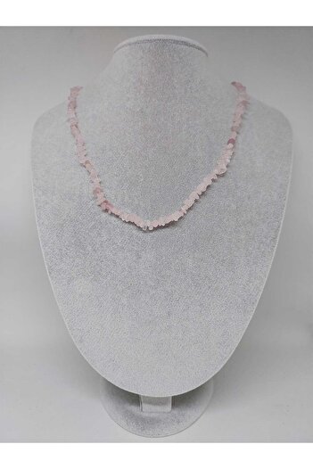 Yasamtohumu Pembe Kuvars Taşı Minik Boy 4-6mm Aralığı Şekilsiz Kolye