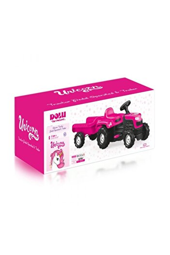 DOLU OYUNCAK 2508 Dolu, Unicorn Römorklu Traktör Pedallı
