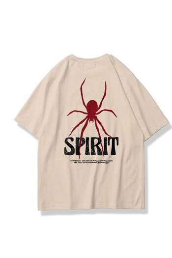 Machetta Μπλουζάκι με λαιμόκοψη μεγάλου μεγέθους Spirit Spider μπροστά και πίσω με στάμπα από βαμβάκι