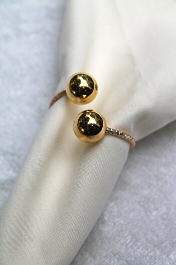 Emtory Home 12 Adet Gold Bead Metal Halkalı Peçete Yüzüğü - Napkin Ring (ÜRÜN GOLD HALKA OLARAK GÜNCELLENDİ)