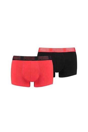 Puma Herren Boxershorts, 2er Pack - Basic Trunks, Cotton Stretch, einfarbig
