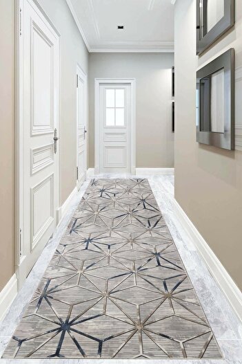 ALgorand Home Blue Washable Non-Slip Base Cutting Roll Carpet Runner