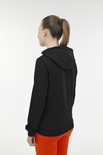 Kinetix W-sn85 Basic Full Zip Hoo Black Women's Tracksuit Top