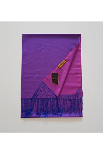 Mısırlı Indigo Silk Look Cocoon Shawl