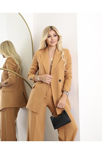 MOCCHI Düğme Kapamalı Oversize Kadın Blazer Ceket