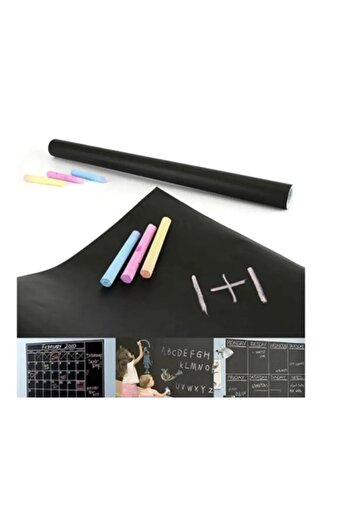 BEYZANA Büyük Boy Yapışkanlı Kara Tahta Sticker Blackboard Yazı Tahtası Yeşil Renk