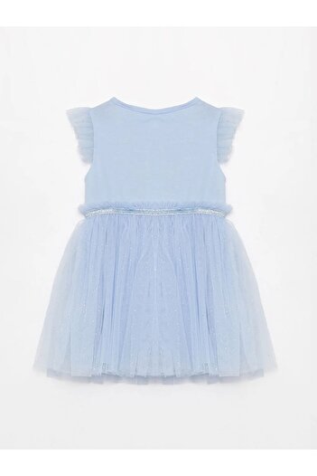 LC Waikiki Φόρεμα για κοριτσάκι με λαιμόκοψη Lcw Baby Crew Frozen Printed