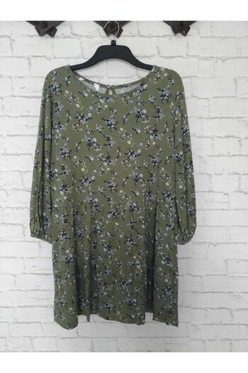 anne moda ankara Viscose, Lycra, Thin, Floral, Anti-Sweat, Three-Quarter Sleeve, Mini Dress or Tunic
