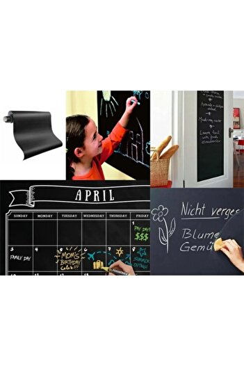 BEYZANA Büyük Boy Yapışkanlı Kara Tahta Sticker Blackboard Yazı Tahtası Yeşil Renk