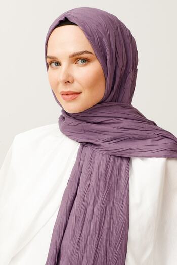 Mooncorn Lavender Pleated Bamboo Shawl